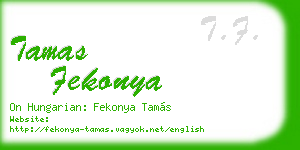 tamas fekonya business card