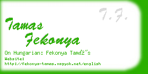 tamas fekonya business card